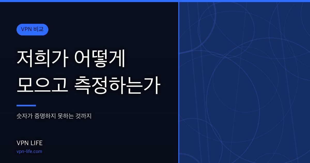 저희가 어떻게 모으고 측정하는가