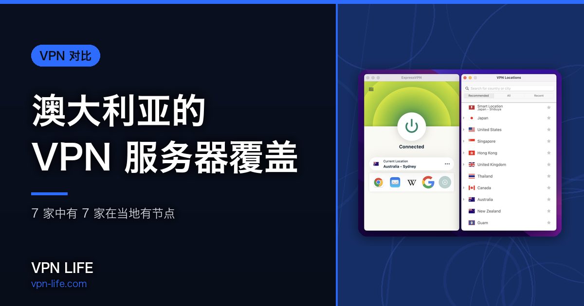 澳大利亚的 VPN 服务器覆盖