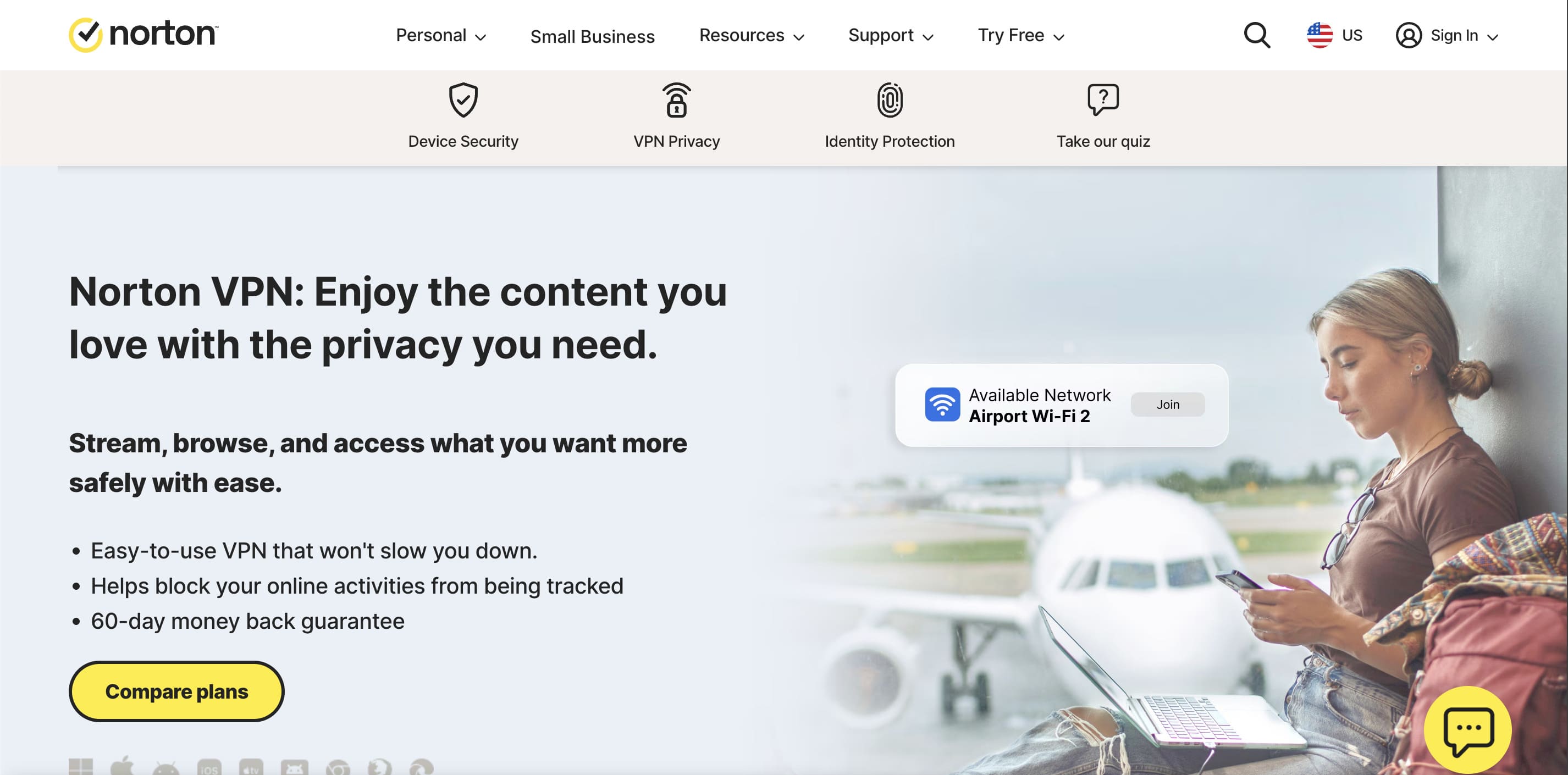 Norton VPNの公式サイト