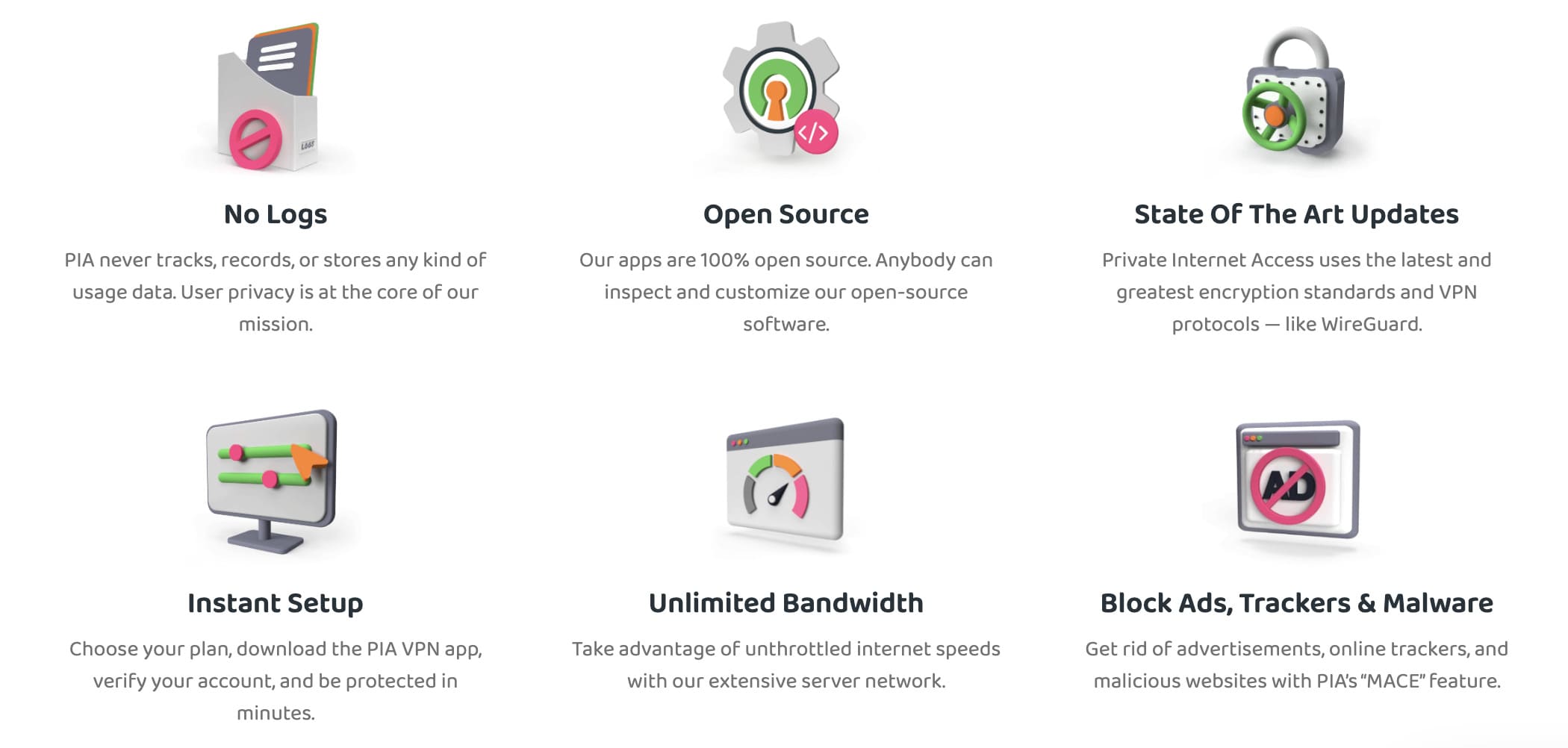 Private Internet Access 的实际界面